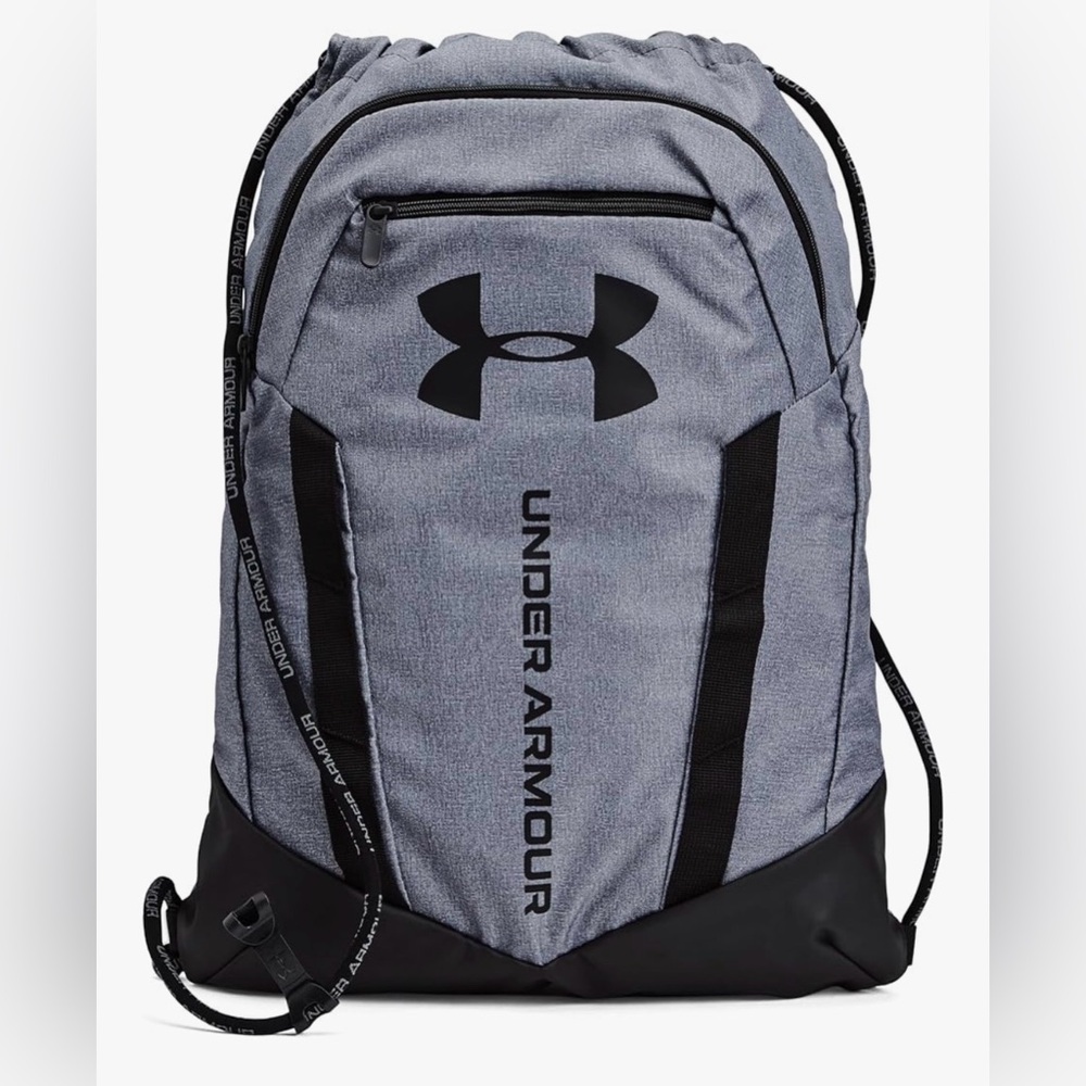 Under Armour Black and Gray Backpack cinch sack duffle bag